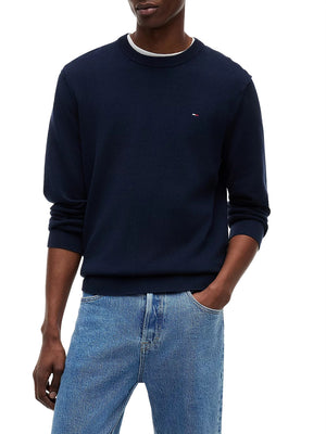 TOMMY JEANS 1USCITA Pullover Tommy Jeans Flag Slim Fit Leggero - Navy