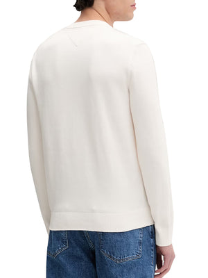 TOMMY JEANS 1USCITA Pullover Tommy Jeans Flag Slim Fit Leggero - Bianco