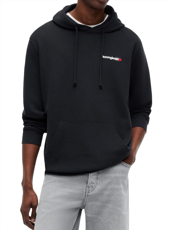 TOMMY JEANS 1USCITA Felpa Tommy Jeans Logo Stampato Nero