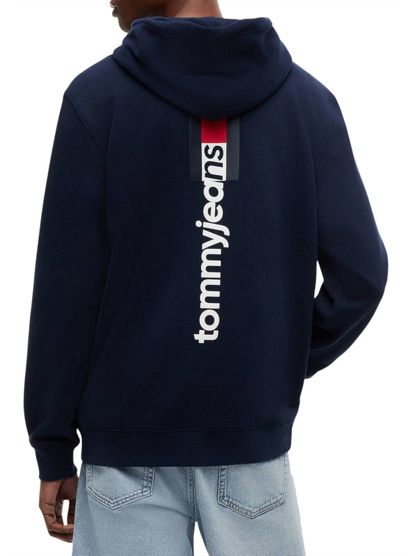 TOMMY JEANS 1USCITA Felpa Tommy Jeans Logo Stampato Navy