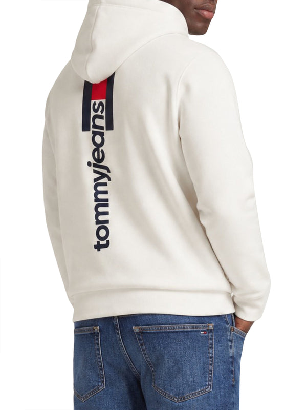 TOMMY JEANS 1USCITA Felpa Tommy Jeans Logo Stampato Bianco