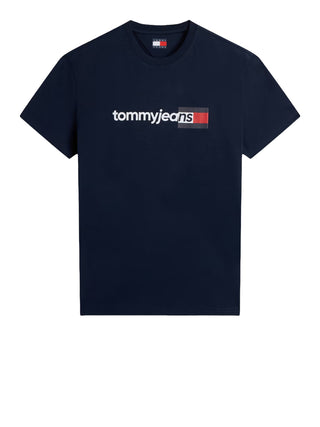 TOMMY JEANS 1USCITA T-Shirt Tommy Jeans Logo Frontale Navy