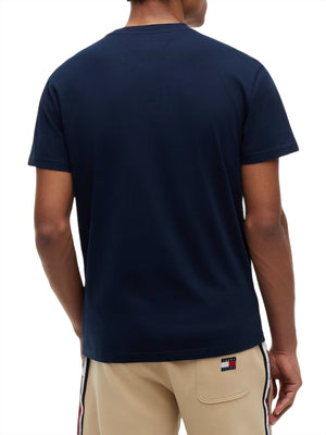 TOMMY JEANS 1USCITA T-Shirt Tommy Jeans Logo Frontale Navy