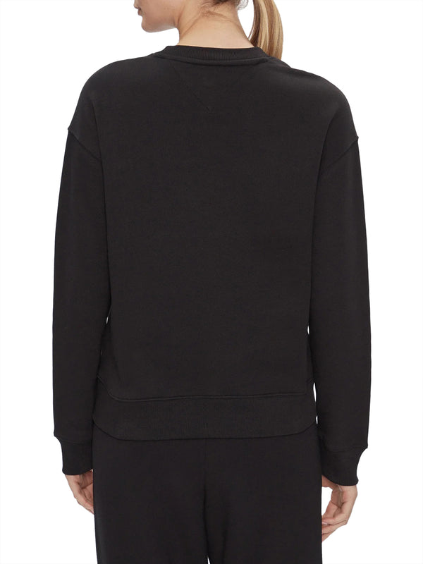 TOMMY JEANS 1USCITA Felpa Tommy Jeans Logo Frontale Nero