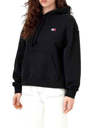 TOMMY JEANS 1USCITA Felpa Tommy Jeans Patch Logo Frontale Nero