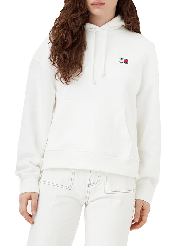 TOMMY JEANS 1USCITA Felpa Tommy Jeans Patch Logo Frontale Ecru