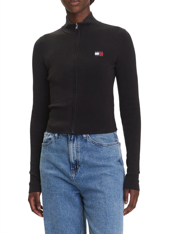 TOMMY JEANS 1USCITA Maglia Tommy Jeans Patch Logo Frontale Nero