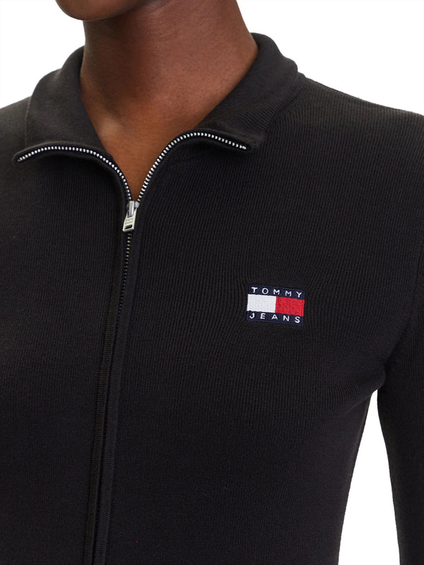 TOMMY JEANS 1USCITA Maglia Tommy Jeans Patch Logo Frontale Nero