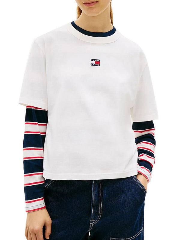 TOMMY JEANS 1USCITA T-Shirt Tommy Hilfiger Boxy Fit - Bianco