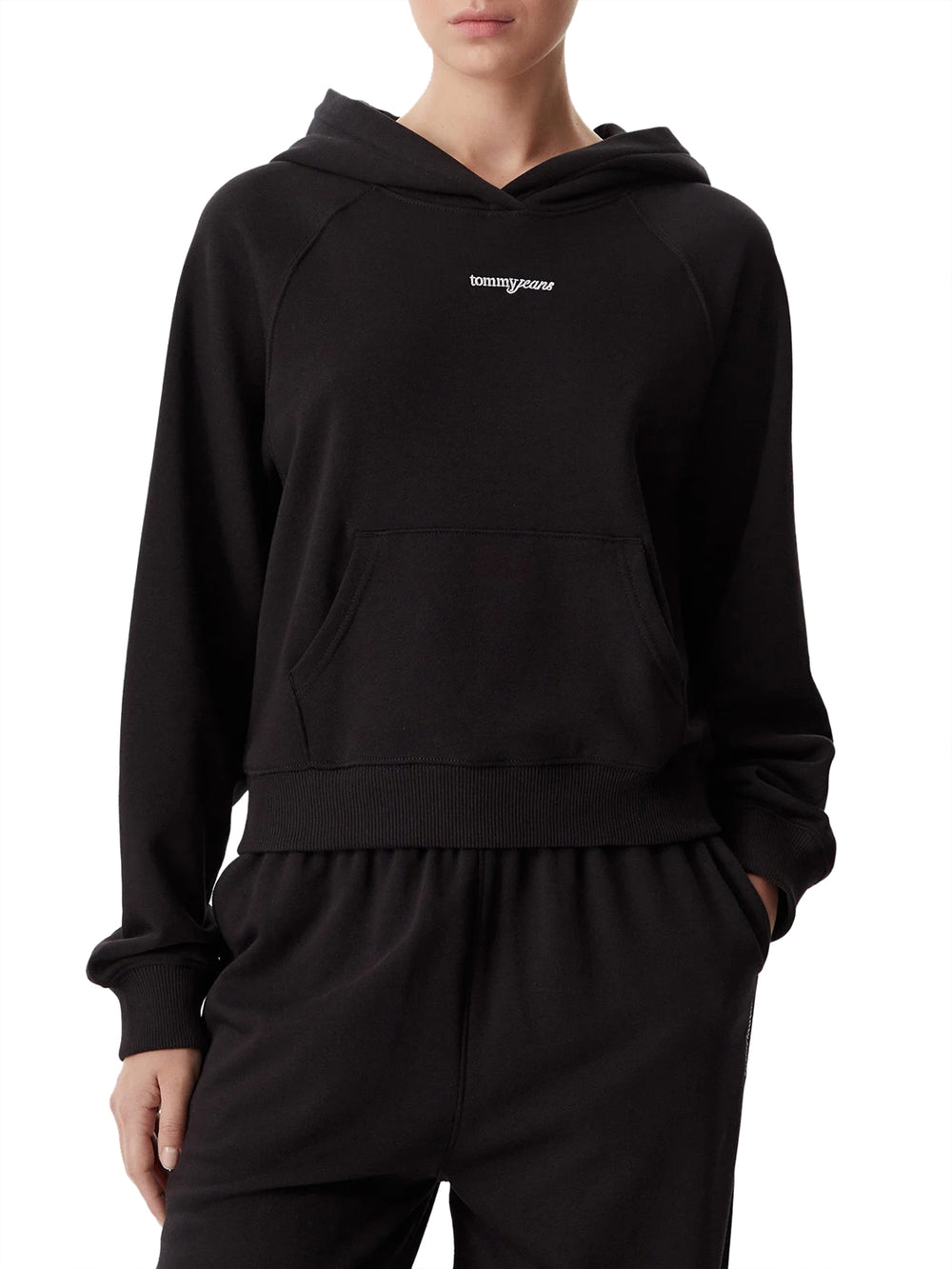 TOMMY JEANS 1USCITA Felpa Tommy Jeans Tinta Unita Nero