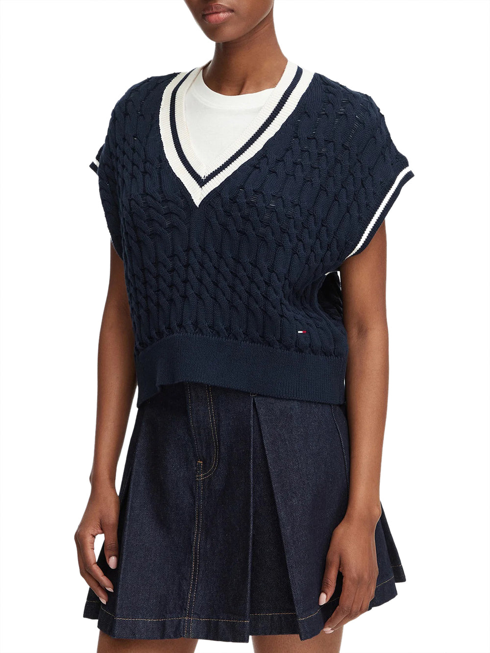 TOMMY JEANS 1USCITA Maglia Tommy Jeans Scollo a V Navy