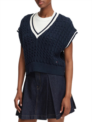 TOMMY JEANS 1USCITA Maglia Tommy Jeans Scollo a V Navy
