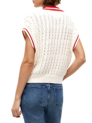 TOMMY JEANS 1USCITA Maglia Tommy Jeans Scollo a V Bianco