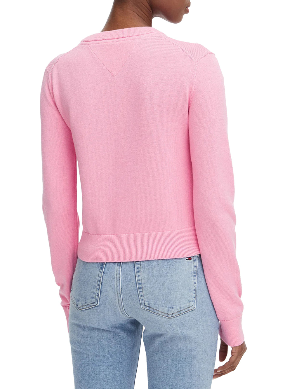 TOMMY JEANS 1USCITA Maglia Tommy Jeans Logo Frontale Rosa