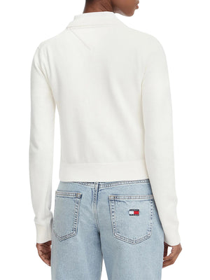 TOMMY JEANS 1USCITA Maglia Tommy Jeans Logo Frontale Bianco