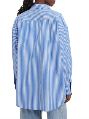 TOMMY JEANS 1USCITA Camicia Tommy Jeans Logo Frontale Celeste