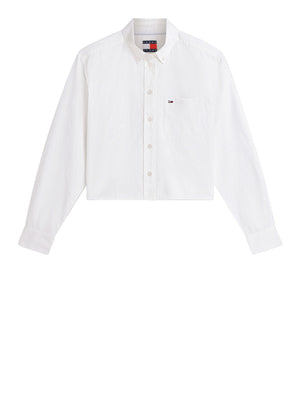 TOMMY JEANS 1USCITA Camicia Tommy Jeans In Tinta Unita Bianco