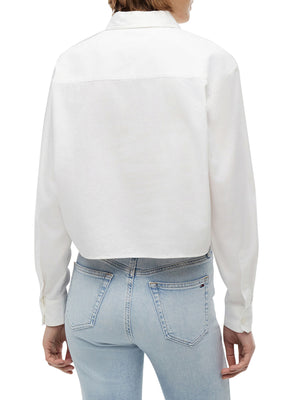 TOMMY JEANS 1USCITA Camicia Tommy Jeans In Tinta Unita Bianco