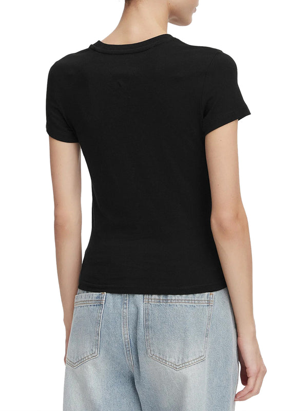 TOMMY JEANS 1USCITA T-Shirt Tommy Jeans Logo Frontale Nero