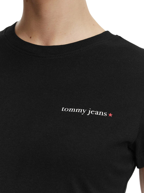 TOMMY JEANS 1USCITA T-Shirt Tommy Jeans Logo Frontale Nero
