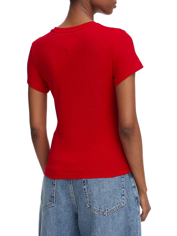 TOMMY JEANS 1USCITA T-Shirt Tommy Jeans Logo Frontale Rosso
