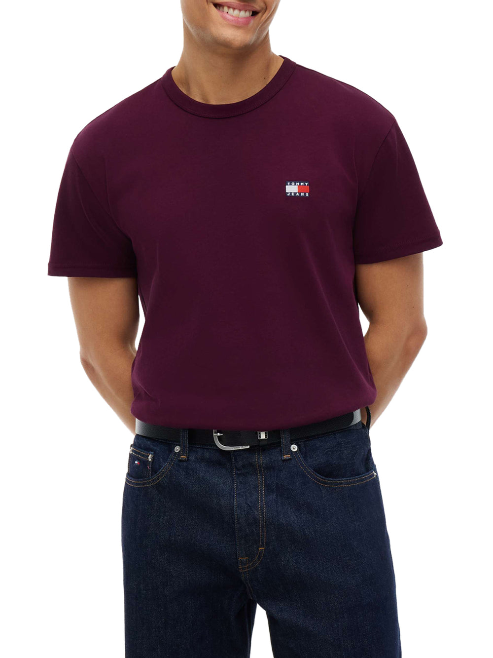 TOMMY JEANS 2USCITA T-Shirt Tommy Jeans In Tinta Unita Bordeaux
