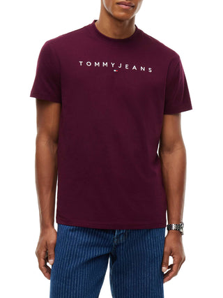 TOMMY JEANS 2USCITA T-Shirt Tommy Jeans Logo Frontale Bordeaux