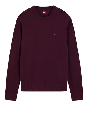 TOMMY JEANS 2USCITA Maglia Tommy Jeans In Tinta Unita - Bordeaux