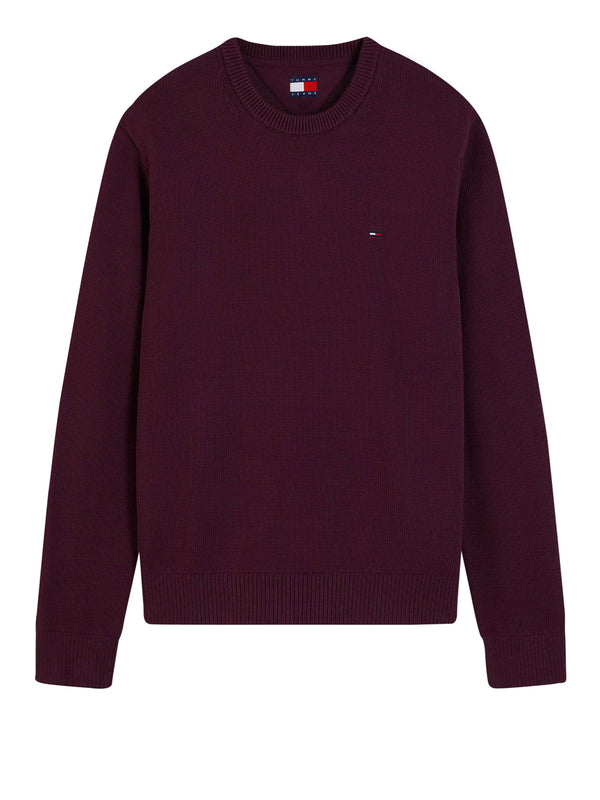 TOMMY JEANS 2USCITA Maglia Tommy Jeans In Tinta Unita - Bordeaux