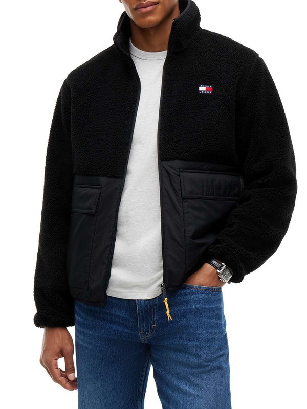 TOMMY JEANS 2USCITA Giacca Teddy con texture a contrasto e vestibilità comoda Nero