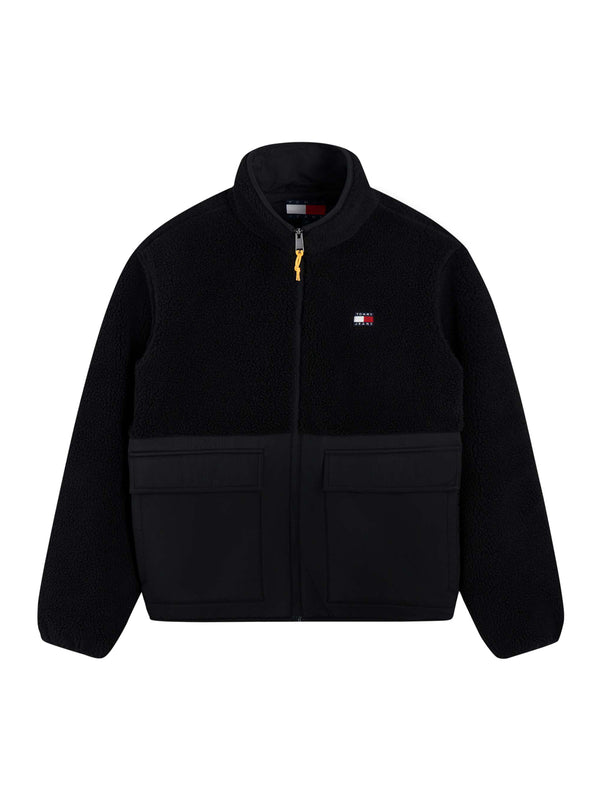 TOMMY JEANS 2USCITA Giacca Teddy con texture a contrasto e vestibilità comoda Nero