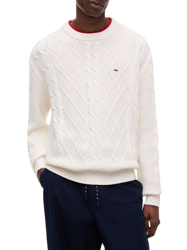 TOMMY JEANS 2USCITA Maglia Tommy Jeans Tinta Unita Bianco