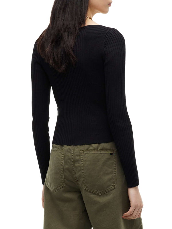 TOMMY JEANS 2USCITA Maglia Tommy Jeans In Tinta Unita - Nero