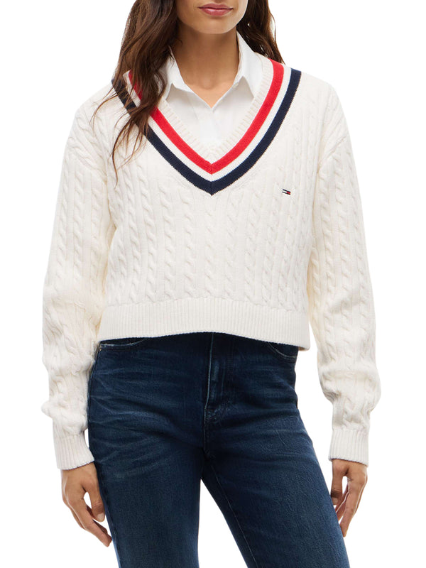 TOMMY JEANS 2USCITA Maglia Tommy Jeans DW0DW23550 - Bianco