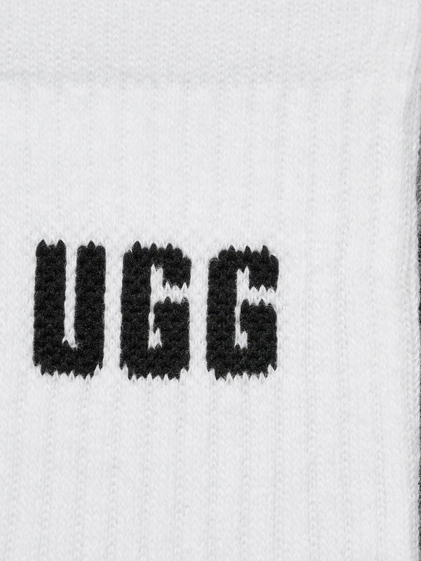 UGG Calzini Ugg Quinlin Logo Quarter 3 Pack Nero Bianco