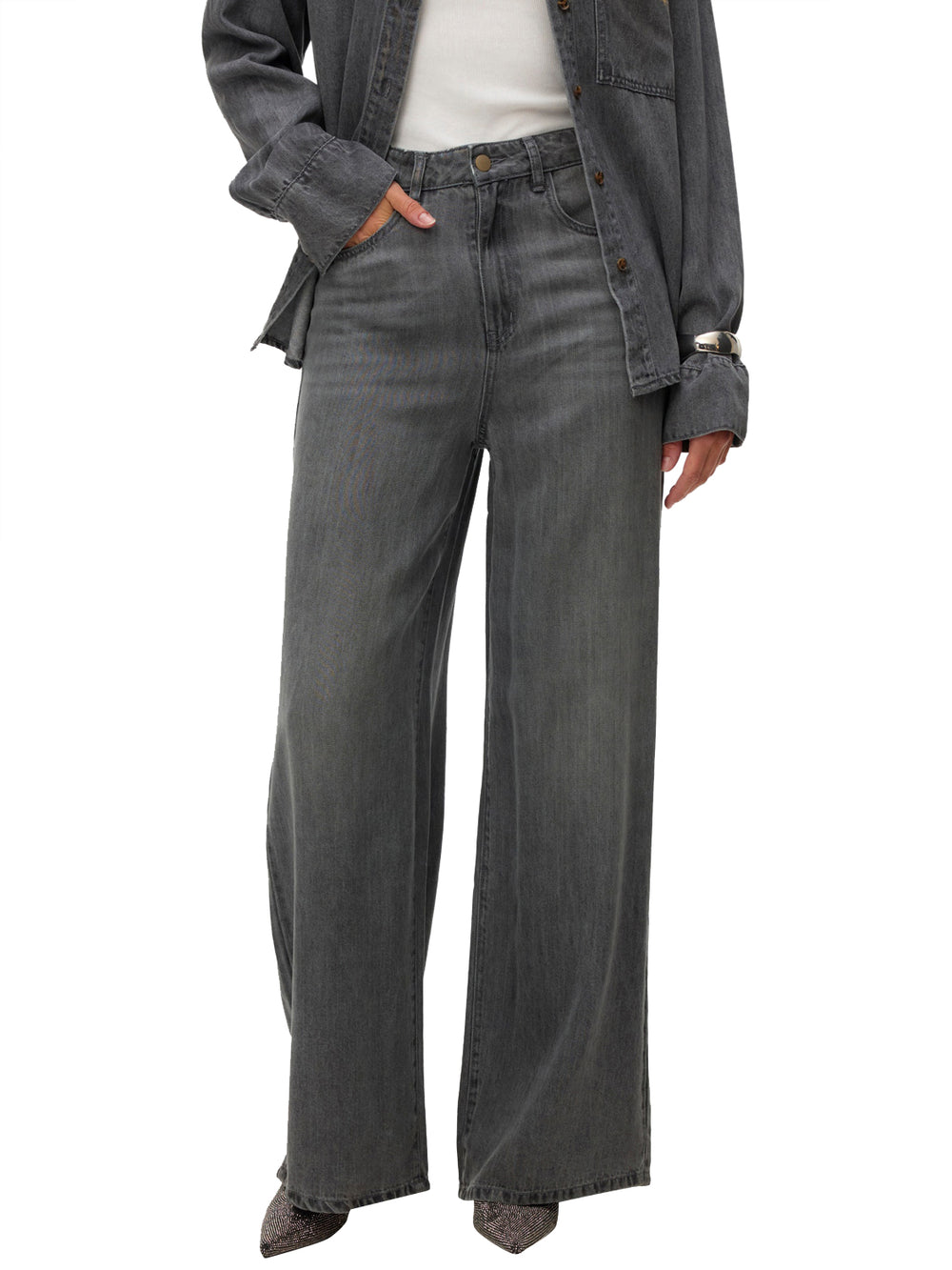 VERO MODA AWARE Jeans Vero Moda Awelina Grigio