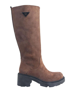 Why Not Stivali Rockstud Whynot - Khaki Suede