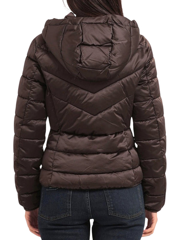 YES ZEE Giubbino Donna Trapuntato Con Cappuccio Staccabile Yes Zee - Moro