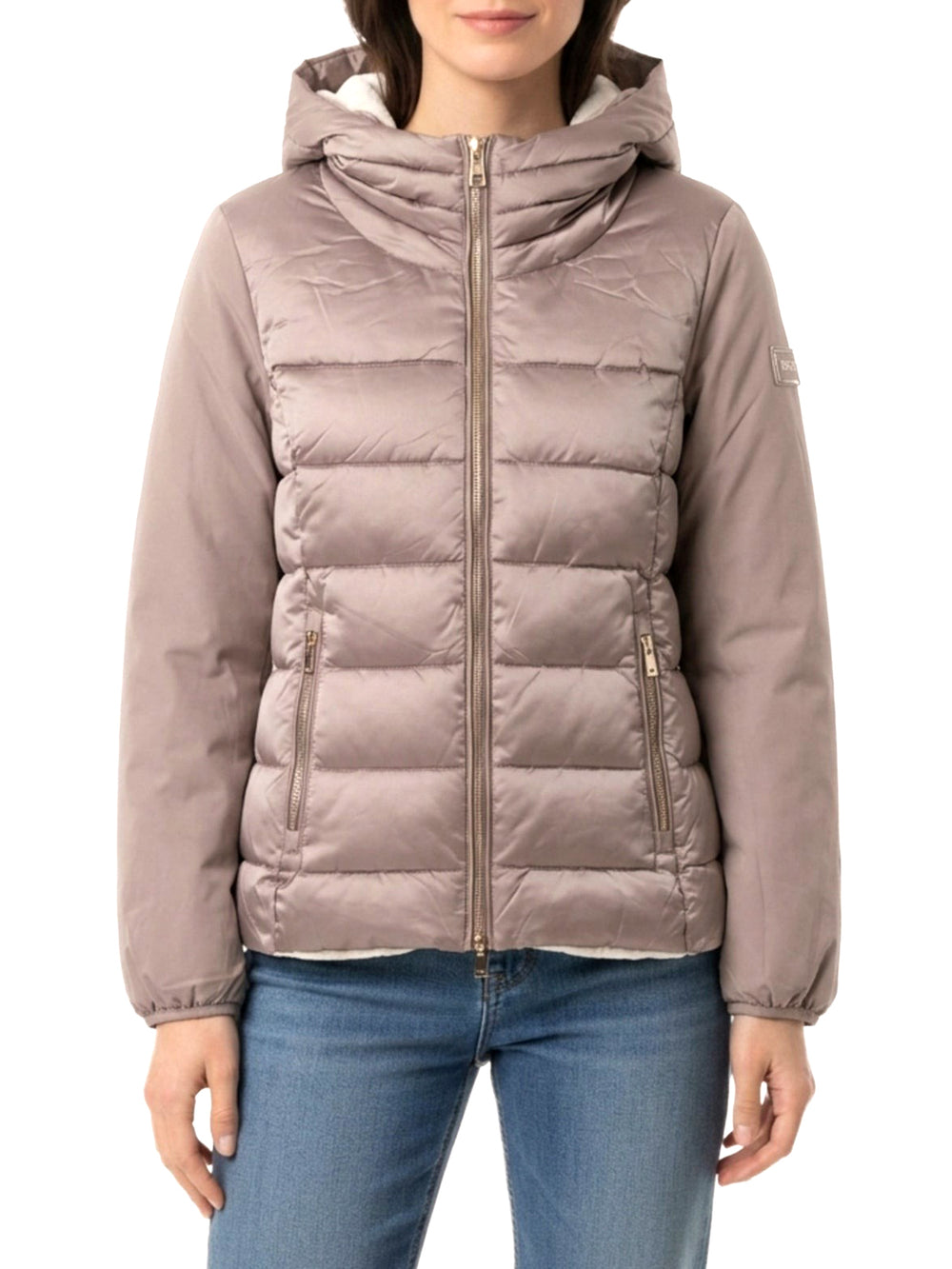 Yes Zee Giubbino Donna Trapuntato Con Finto Gilet Stac. Yes Zee - Beige