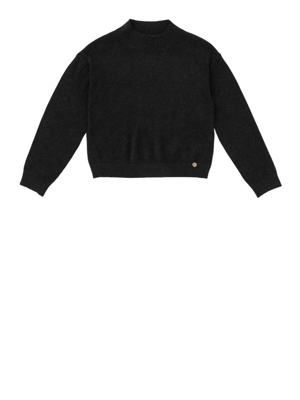 YES ZEE Maglia Donna Lupetto Con Lurex Nelle Costine Nero