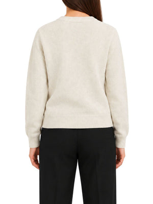 YES ZEE Yes Zee Maglia Donna Cardigan Girocollo Con Lurex Avorio