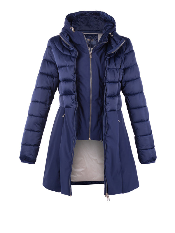 YES ZEE Cappotto Donna Trapuntato Con Finto Gilet Stac.Yes Zee - Blu