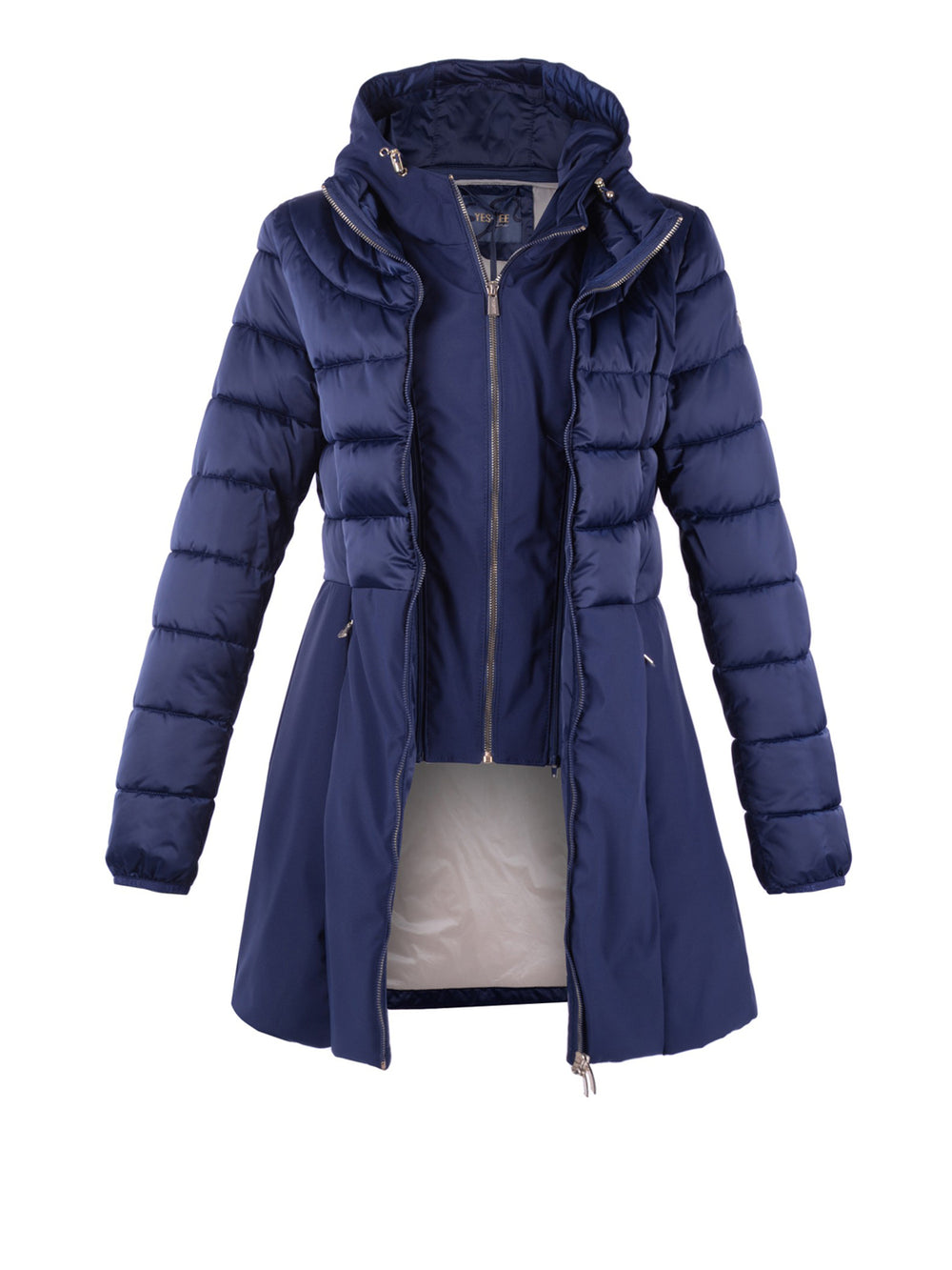 Yes Zee Cappotto Donna Trapuntato Con Finto Gilet Stac.Yes Zee - Blu