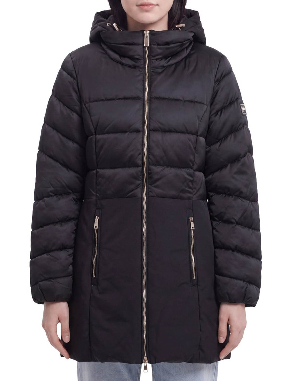 YES ZEE Cappotto Donna Trapuntato Con Finto Gilet Stac.Yes Zee - Nero