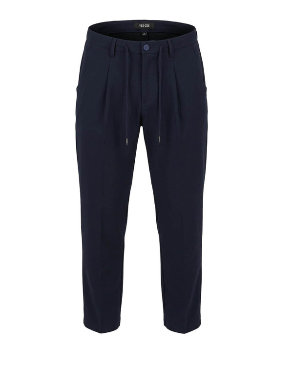 YES ZEE Pantalone Uomo Chinos Con Pinces E Coulisse Yes Zee - Blu