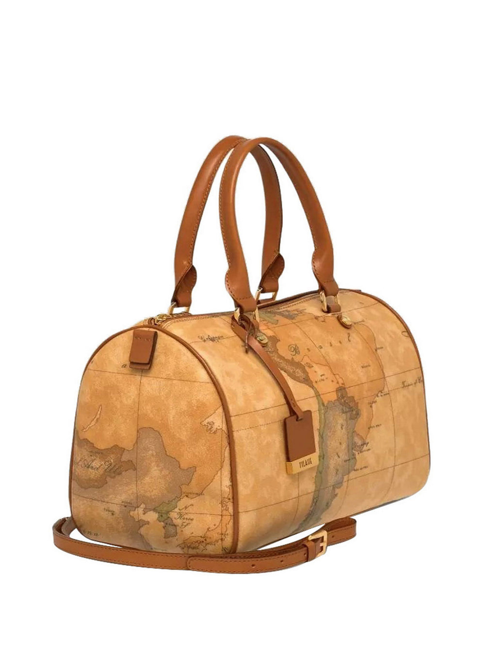 Alviero Martini Borsa A Bauletto Medio Stampa Geo Naturale