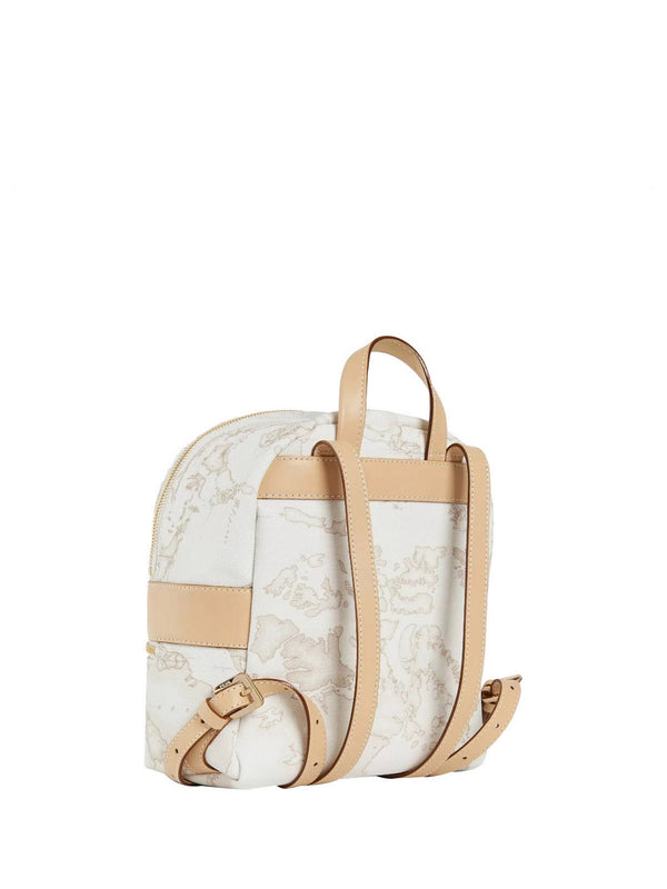 Alviero Martini Zaino Donna Con Stampa Geo Bianco