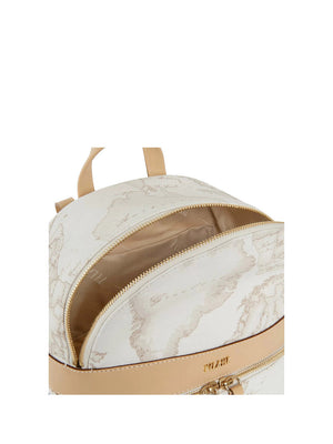 Alviero Martini Zaino Donna Con Stampa Geo Bianco