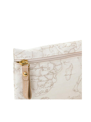 Alviero Martini Pochette Unisex Piccola Stampa Geo Soft White