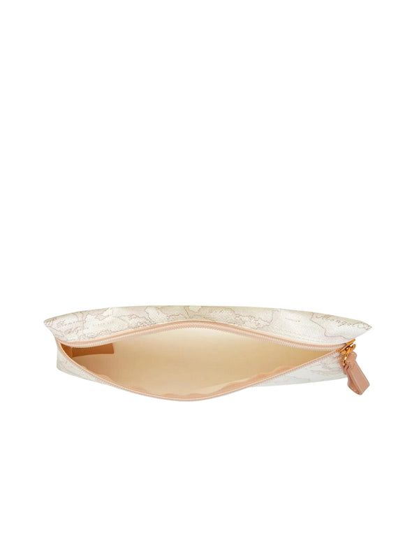 Alviero Martini Pochette Unisex Grande Stampa Geo Soft White